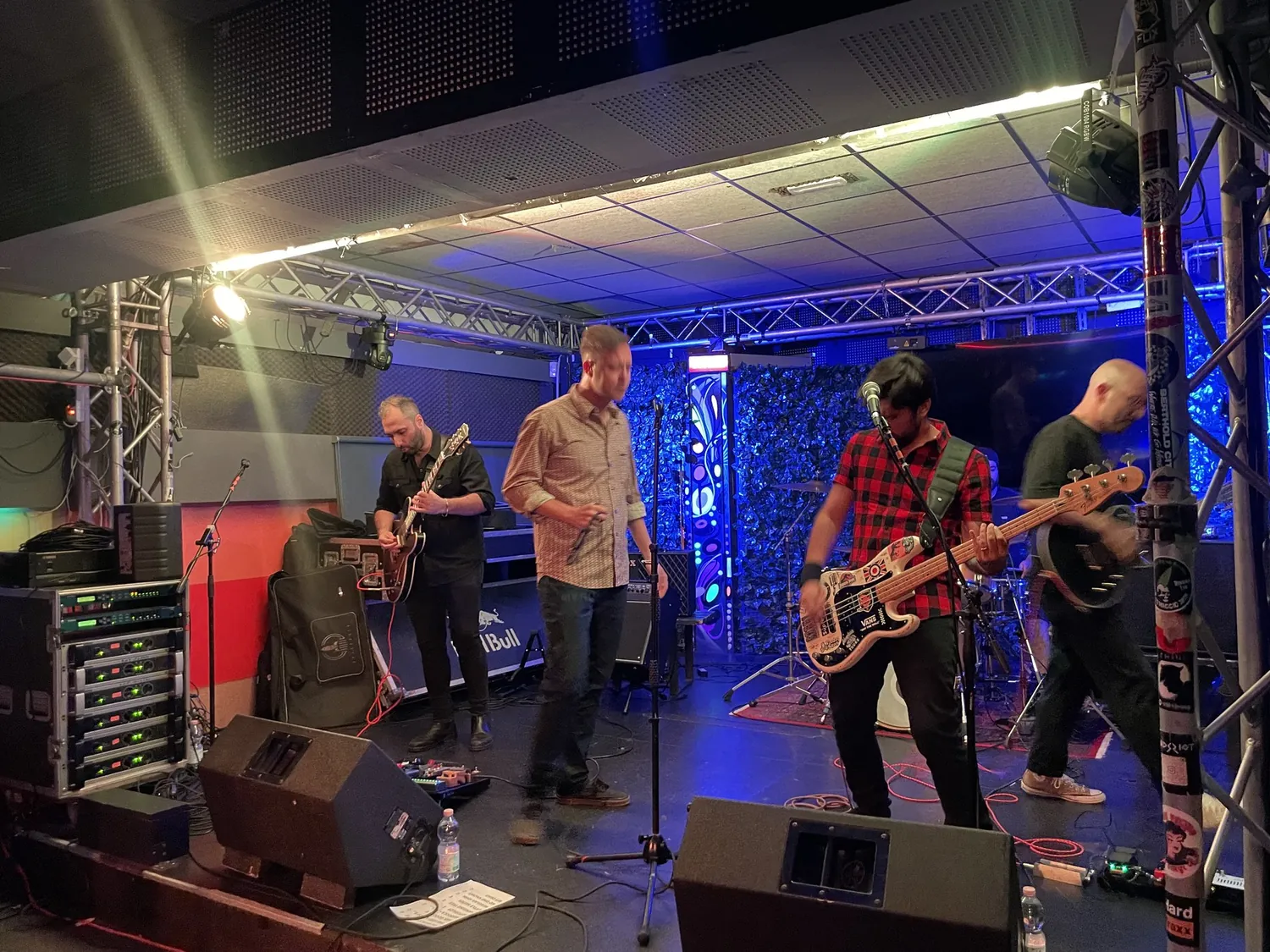 Long Slow Adios live on stage